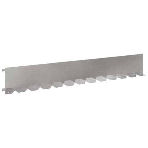 Ограда за трева 20 pcs 102 x 15 x 4 см Стомана Сребристо