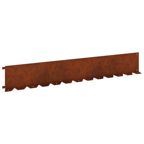 Ограда за трева 20 pcs 102 x 15 x 4 см Стомана Ръждясало