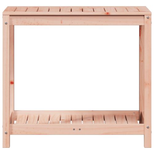 Маса за разсаждане с рафт, 82,5x50x75 см, дугласко дърво масив