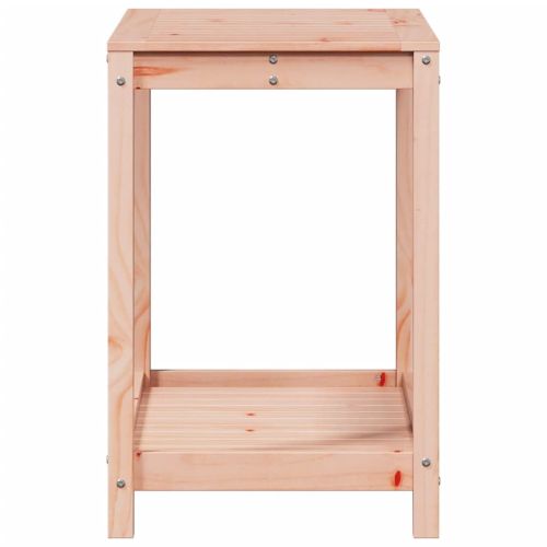 Маса за разсаждане с рафт, 82,5x50x75 см, дугласко дърво масив