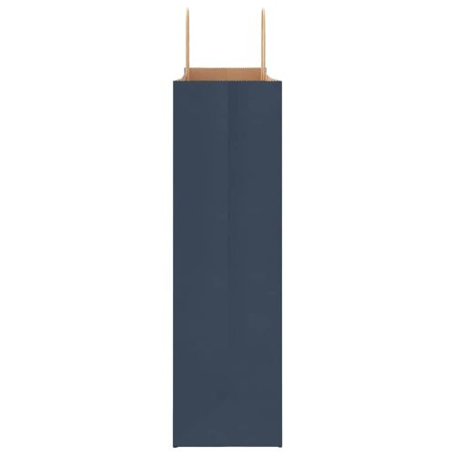 Хартиени торбички 250 бр с дръжки сини 54x15x49 см