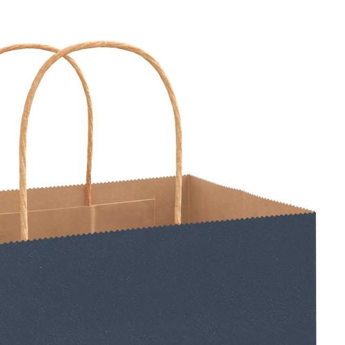 Хартиени торбички 250 бр с дръжки сини 54x15x49 см