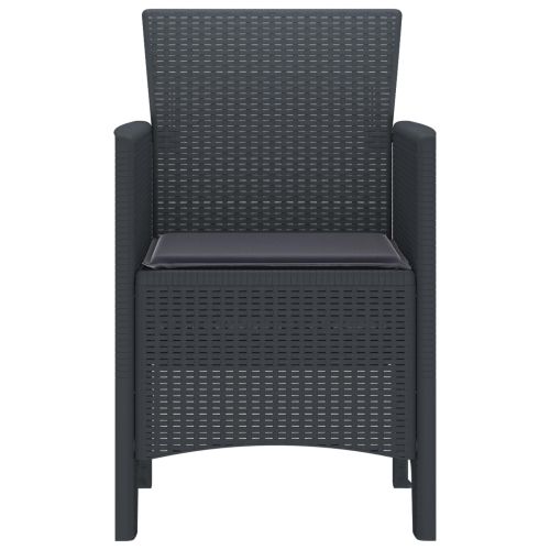 Градински стол 2 pcs Антрацит 53 x 49 x 85 см Полипропилен