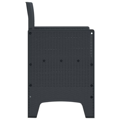 Градински стол 2 pcs Антрацит 53 x 49 x 85 см Полипропилен