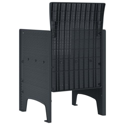 Градински стол 2 pcs Антрацит 53 x 49 x 85 см Полипропилен