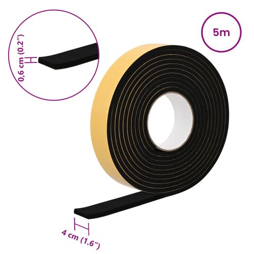 Самоотлепваща се пяна лента 10 pcs Черно 40mm x 5m CR пяна