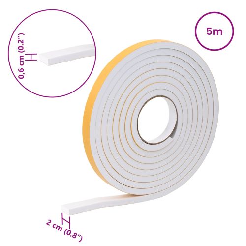 Самоотлепваща се пяна лента 20 pcs Бяло 20mm x 5m CR пяна