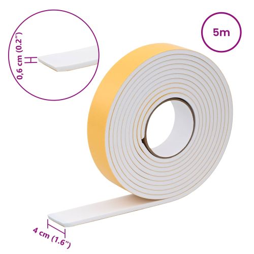 Самоотлепваща се пяна лента 20 pcs Бяло 40mm x 5m CR пяна