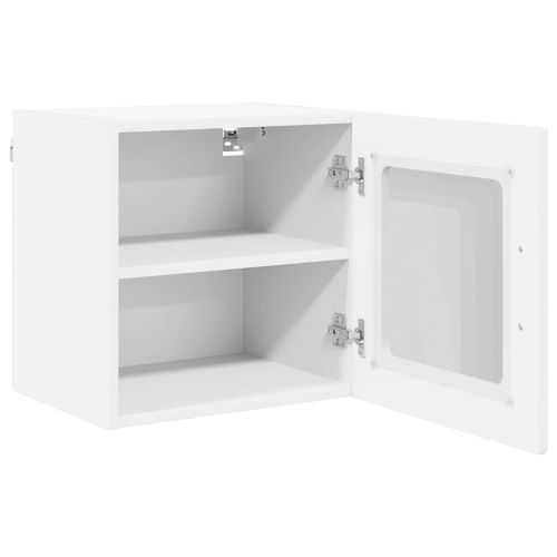 Стенен стъклен шкаф PORTO 2 pcs Бяло 40 x 31 x 40 см