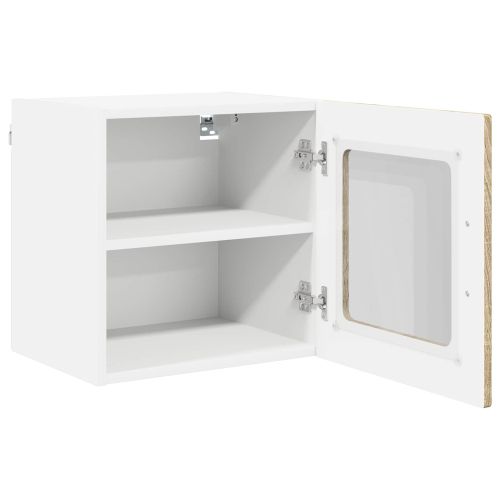 Стенен стъклен шкаф PORTO 2 pcs Сонома дъб 40 x 31 x 40 см