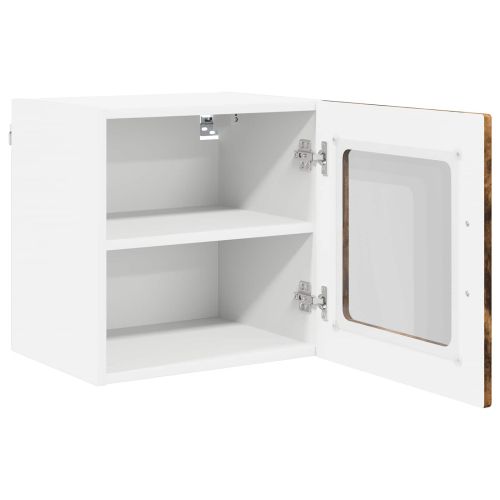 Стенен стъклен шкаф PORTO 2 pcs Димян дъб 40 x 31 x 40 см