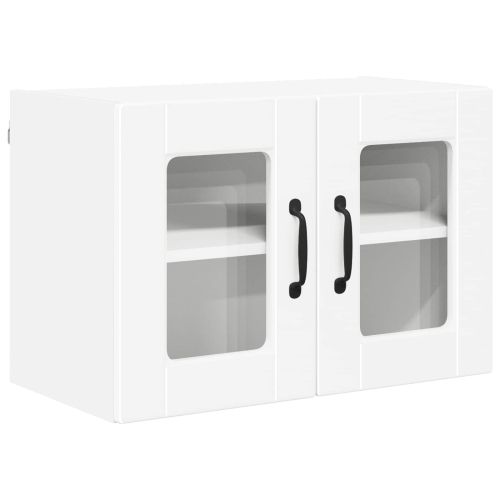 Стенен стъклен шкаф PORTO 2 pcs Бяло 60 x 31 x 40 см