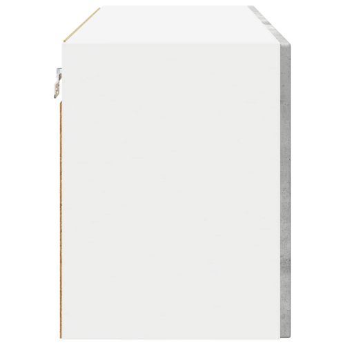 Стенен стъклен шкаф PORTO 2 pcs Циментено сиво 60 x 31 x 40 см