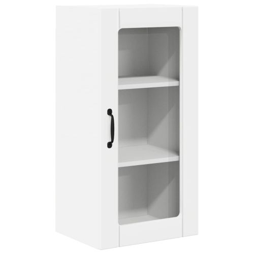 Стенен стъклен шкаф PORTO 2 pcs Бяло 40 x 31 x 80 см