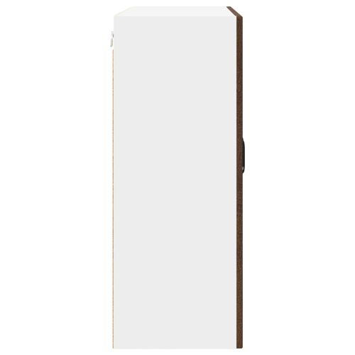 Стенен стъклен шкаф PORTO Кафяв дъб 80 x 31 x 80 см