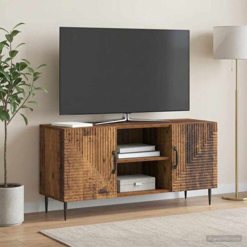 ТВ шкаф Старо дърво 102 x 34,5 x 50 см Инженерна дървесина
