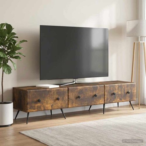 ТВ шкаф Опушен дъб 147 x 34,5 x 30 см Инженерна дървесина