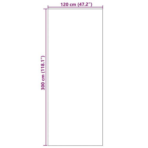 Мат за врата Бежов и черен 120 x 300 cm 100% Полиамид