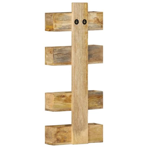 Стенна поставка за списания, 30x11x72 см, масивно мангово дърво