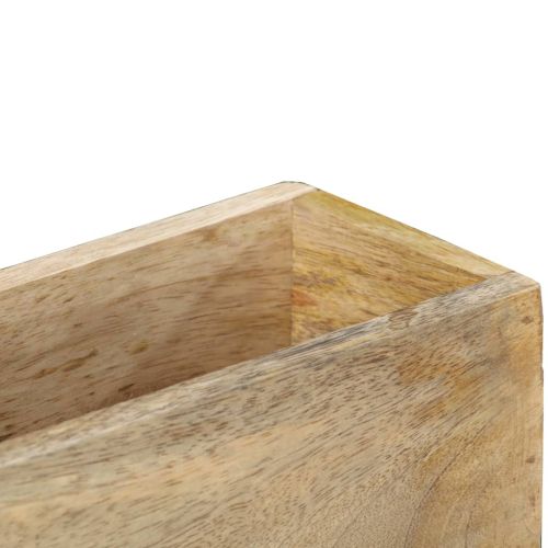 Стенна поставка за списания, 30x11x72 см, масивно мангово дърво