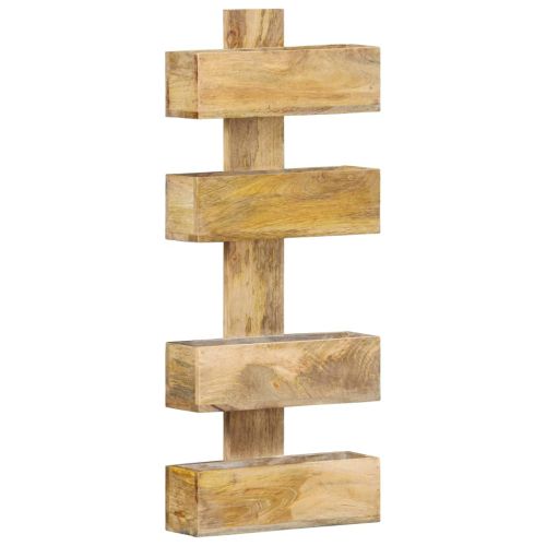 Стенна поставка за списания, 30x11x72 см, масивно мангово дърво