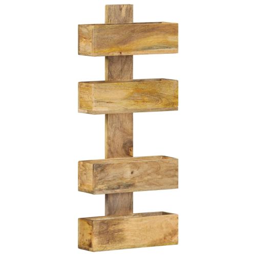 Стенна поставка за списания, 30x11x72 см, масивно мангово дърво