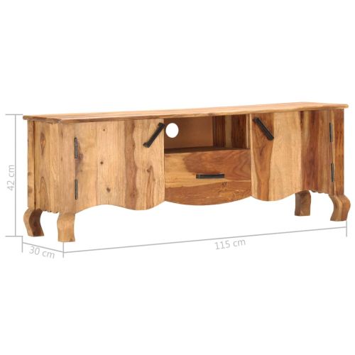 ТВ шкаф, 115x30x42 cм, дърво масив