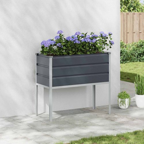 Кашпа Антрацит 100 x 45 x 90 см Галванизирана стомана