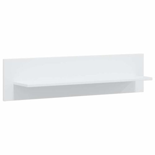 5 броя ТВ шкафове с LED осветление Мат бяло инженерно дърво
