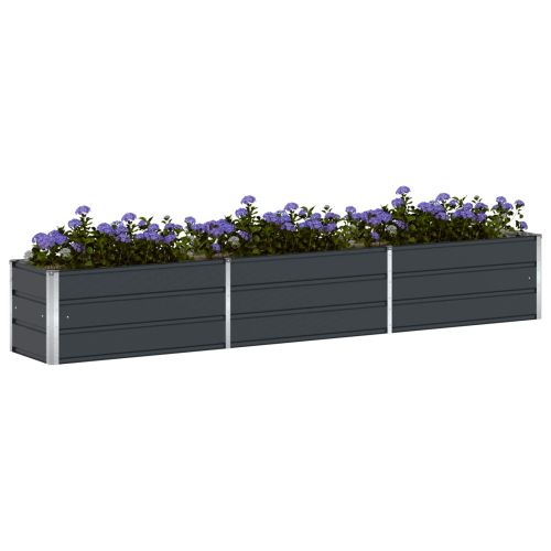 Кашпа Антрацит 290 x 50 x 45 см Галванизирана стомана