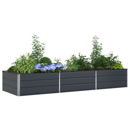 Кашпа Антрацит 290 x 100 x 45 см Галванизирана стомана