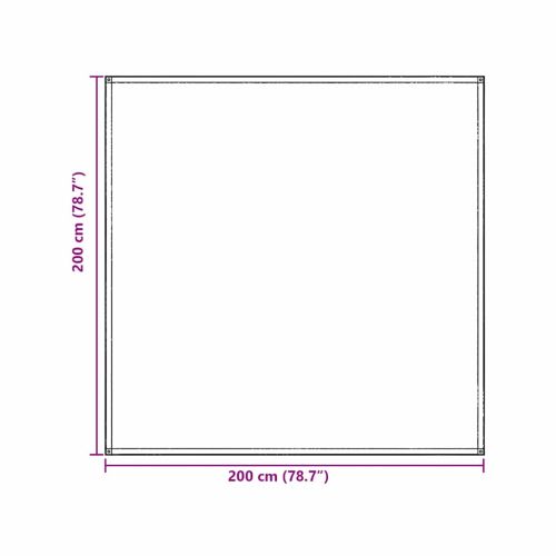 Килим за палатка Светлосиво 200 x 200 cm Полиетилен