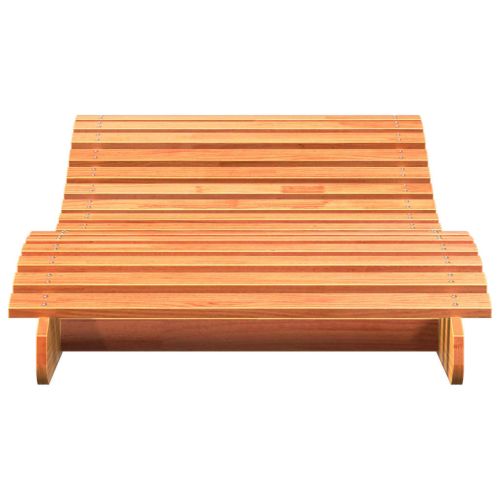 Шезлонг, восъчнокафяв, 205x80x31,5 см, борово дърво масив