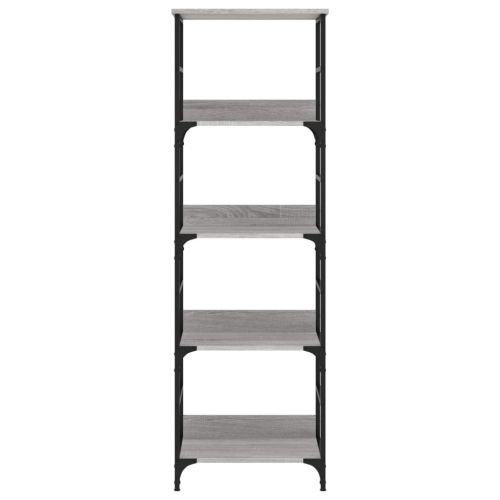 Етажерка за книги сив сонома 50x33x153 см инженерно дърво