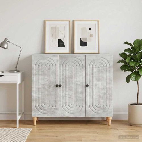 Служебен шкаф Бетонно сиво 89 x 34,5 x 80 см