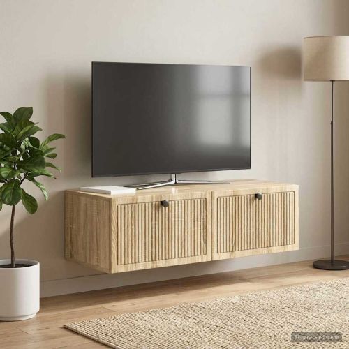 Стенно монтиран ТВ шкаф Дъб сонома 98 x 41 x 30 см