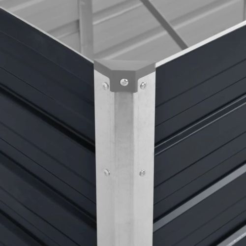 Градинска висока леха антрацит 240x80x45 см поцинкована стомана