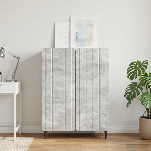 Служебен шкаф Бетонно сиво 66 x 34,5 x 92 см