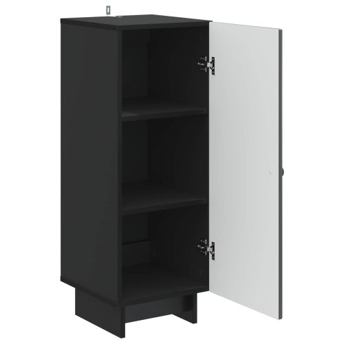 Служебен шкаф Черно 33 x 34,5 x 90 см Инженерна дървесина