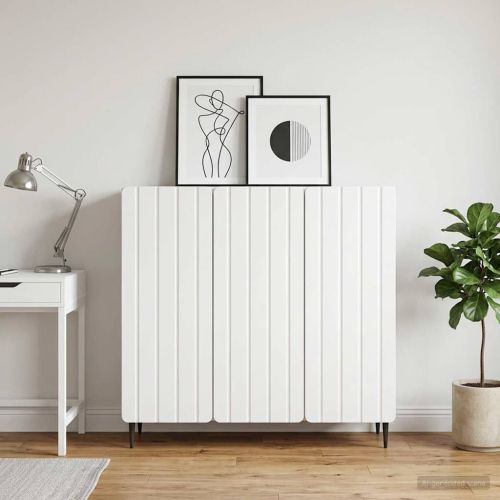 Служебен шкаф Бяло 89 x 34,5 x 82 см Инженерна дървесина