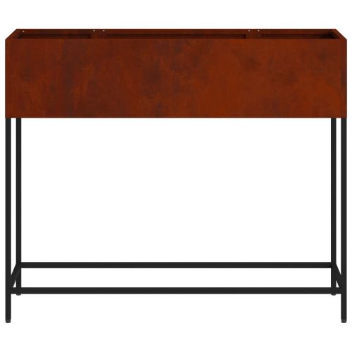 Повдигната градинска саксия Ръждясало 100 x 26 x 82 см
