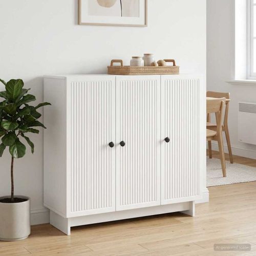Служебен шкаф Бяло 89 x 34,5 x 80 см Инженерна дървесина