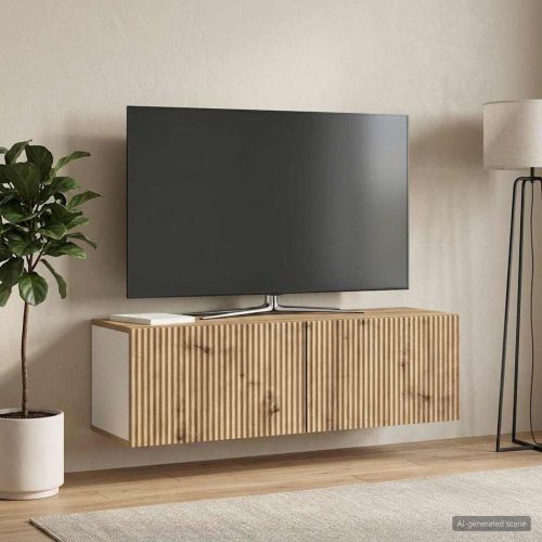 Стенно монтиран ТВ шкаф Дъб артизан 98 x 31 x 30 см