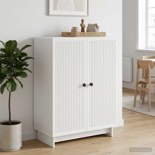 Служебен шкаф Бяло 66 x 34,5 x 90 см Инженерна дървесина