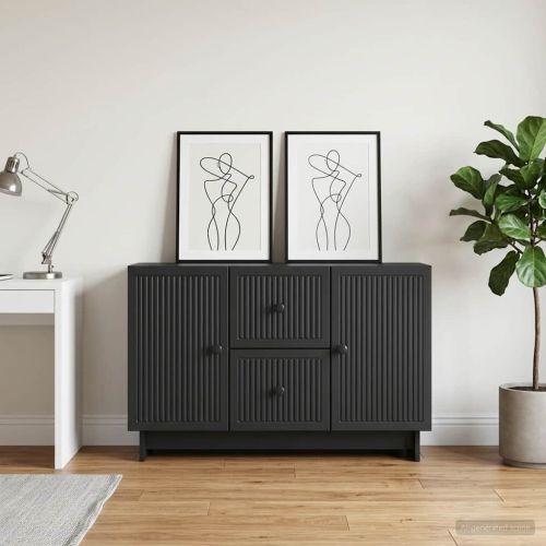 Служебен шкаф Черно 89 x 34,5 x 60 см Инженерна дървесина