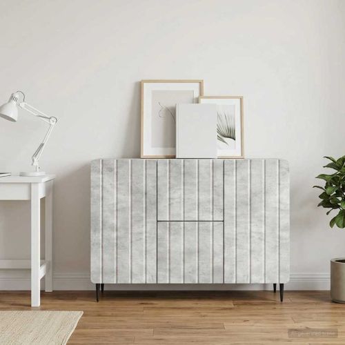 Служебен шкаф с чекмедже Бетонно сиво 89 x 34,5 x 62 см