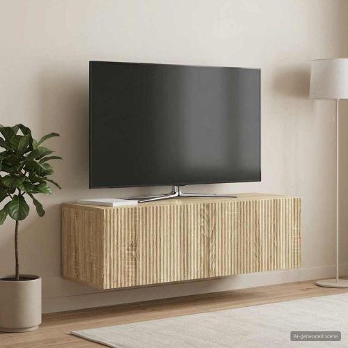 Стенно монтиран ТВ шкаф Дъб сонома 98 x 31 x 30 см