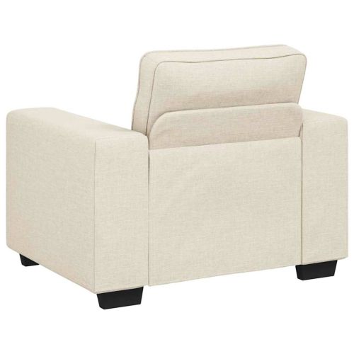 Диван 3 pcs Бежово 221 x 80 x 82 см Ленена смесена тъкан