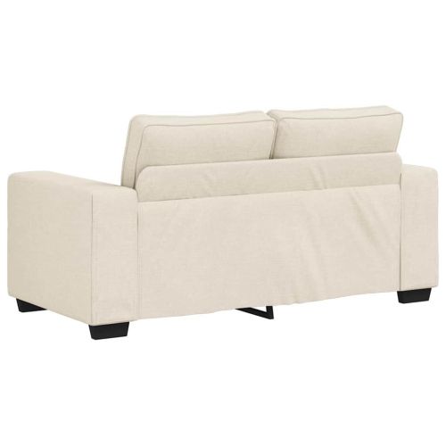 Диван 3 pcs Бежово 221 x 80 x 82 см Ленена смесена тъкан