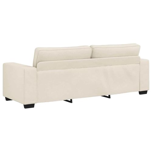 Диван 3 pcs Бежово 221 x 80 x 82 см Ленена смесена тъкан